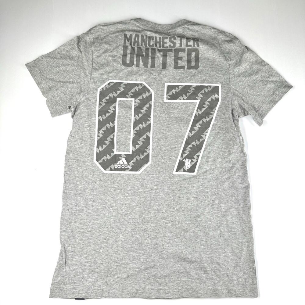 Adidas NWT Cristiano Ronaldo #7 Manchester United Mens S Grey T-Shirt Tee